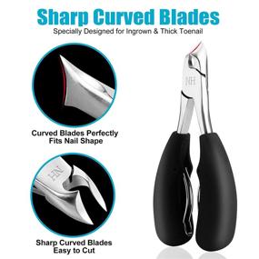 img 1 attached to 🔪 High-Performance Podiatrist Toenail Clippers: Precision Cutting for Thick, Ingrown Nails. Perfect for Men, Seniors & Pedicure Needs