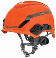 msa 10194797 h1 v-gard helmet with fas-trac iii ratchet suspension logo