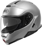 shoei neotec ii helmet (x-small) (light silver) logo