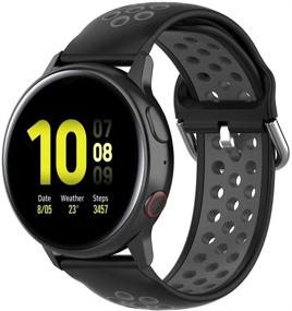img 3 attached to 🎧 Meifox Vivoactive 3 Bands - Black Gray S - Silicone Replacement for Garmin Vivoactive 3 / Vivoactive 3 Music / Garmin Forerunner 645 Music