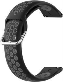 img 2 attached to 🎧 Meifox Vivoactive 3 Bands - Black Gray S - Silicone Replacement for Garmin Vivoactive 3 / Vivoactive 3 Music / Garmin Forerunner 645 Music