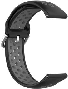 img 1 attached to 🎧 Meifox Vivoactive 3 Bands - Black Gray S - Silicone Replacement for Garmin Vivoactive 3 / Vivoactive 3 Music / Garmin Forerunner 645 Music