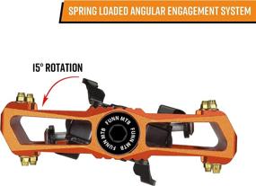 img 3 attached to Funn Ripper Mountain Bike Clipless Pedal Set: Rocker Clip Mechanism, SPD Compatible, 9/16-inch CrMo Axle - The Ultimate Cycling Upgrade