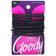 👩 goody non-slip women's elastic hair tie - pack of 10, black - 4mm for medium hair - ouchless hair accessories for women, ideal for durable braids, ponytails, and more - pain-free and long-lasting logo