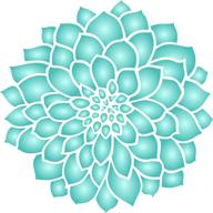 🌸 zinnia grande flower stencil 8.5 x 8.5 inch (m) - premium dahlia or zinnia painting template logo