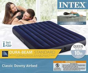 img 1 attached to Intex Classic Downy Airbed - Queen Size with Dura-Beam Technology