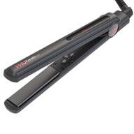 🔥 mhu hair straightener 1 inch - instant heat, tourmaline ceramic floating plates, keratin ion flat iron - auto shut-off and adjustable temperature - black logo