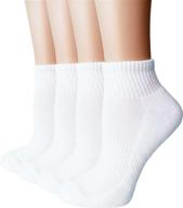 🧦 formeu women's athletic low cut ankle quarter cushion socks with moisture wicking logo