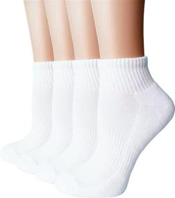 img 4 attached to 🧦 FORMEU Women's Athletic Low Cut Ankle Quarter Cushion Socks with Moisture Wicking