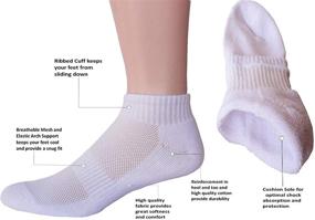 img 3 attached to 🧦 FORMEU Women's Athletic Low Cut Ankle Quarter Cushion Socks with Moisture Wicking