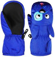 yr.lover kids ski gloves winter warm outdoor riding thickened gloves (ages 2-4) logo