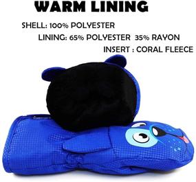 img 2 attached to YR.Lover Kids Ski Gloves Winter Warm Outdoor Riding Thickened Gloves (Ages 2-4)