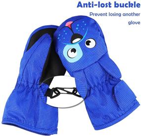 img 1 attached to YR.Lover Kids Ski Gloves Winter Warm Outdoor Riding Thickened Gloves (Ages 2-4)