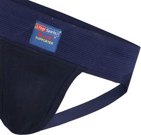 img 1 attached to 🩲 Ultimate S&amp;C Jockstrap: Gym Athletic Cotton Supporter with Cup Pocket for Men