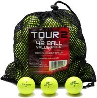 🏌️ 48-pack of assorted brands recycled b grade golf balls in mesh bag: a sustainable golfing solution логотип