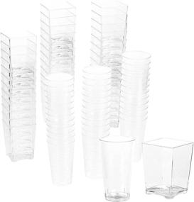 img 4 attached to 🍮 Square Plastic Dessert Glass for Party Events