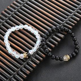 img 3 attached to 💑 Magnetic Couples Bracelets Volcanic Stone - Mutual Attraction Jewelry for Men and Women, Ideal Gifts for Lovers and Best Friends - 1Pair Bracelets with Box