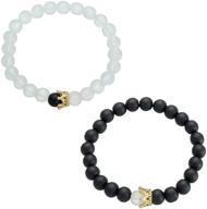 💑 magnetic couples bracelets volcanic stone - mutual attraction jewelry for men and women, ideal gifts for lovers and best friends - 1pair bracelets with box logo
