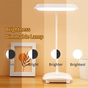 img 2 attached to 🔦 Cordless USB Rechargeable Table Lamp 3200MAH, Desk Reading Light 40 Led, Touch Dimmable with 3 Colors, 6 Brightness Levels, Memory Function, Portable for Kids, Study, Book Light for Bed, Bedroom, Bedside