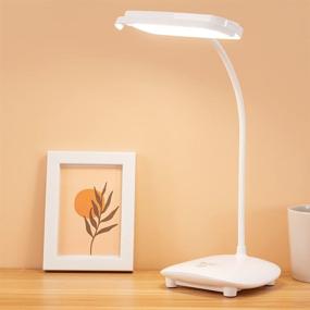 img 4 attached to 🔦 Cordless USB Rechargeable Table Lamp 3200MAH, Desk Reading Light 40 Led, Touch Dimmable with 3 Colors, 6 Brightness Levels, Memory Function, Portable for Kids, Study, Book Light for Bed, Bedroom, Bedside