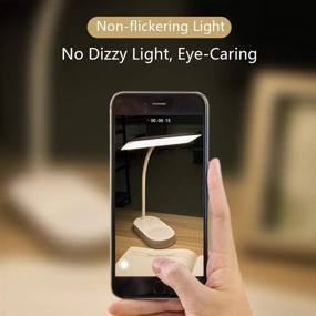 img 1 attached to 🔦 Cordless USB Rechargeable Table Lamp 3200MAH, Desk Reading Light 40 Led, Touch Dimmable with 3 Colors, 6 Brightness Levels, Memory Function, Portable for Kids, Study, Book Light for Bed, Bedroom, Bedside