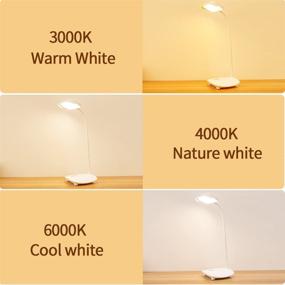 img 3 attached to 🔦 Cordless USB Rechargeable Table Lamp 3200MAH, Desk Reading Light 40 Led, Touch Dimmable with 3 Colors, 6 Brightness Levels, Memory Function, Portable for Kids, Study, Book Light for Bed, Bedroom, Bedside