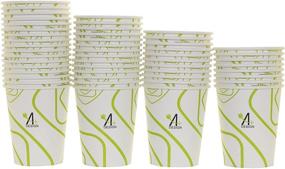 img 3 attached to Eco-friendly Disposable Hot Paper Cup with Fresh Special Green Line Design - 100% Biodegradable & Compostable