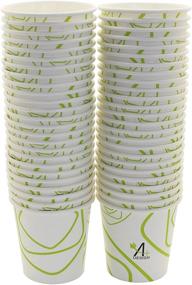 img 2 attached to Eco-friendly Disposable Hot Paper Cup with Fresh Special Green Line Design - 100% Biodegradable & Compostable