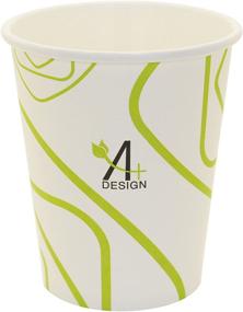 img 4 attached to Eco-friendly Disposable Hot Paper Cup with Fresh Special Green Line Design - 100% Biodegradable & Compostable