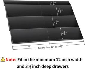 img 3 attached to Versatile Spice Rack Drawer Organizer: Adjustable Tray, Stackable Design, 4 Slanted Tiers - Ideal for Spice Jars, Vitamins, Seasonings in Kitchen Cabinets