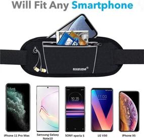 img 1 attached to 🏃 Adjustable Running Belt Fanny Pack, Waist Pack Bag for Men and Women with Phone Holder, Black