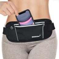 🏃 adjustable running belt fanny pack, waist pack bag for men and women with phone holder, black logo