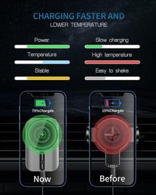 img 1 attached to Waitiee Magnetic Wireless Car Charger: 360° Adjustable Auto-Alignment Fast Charging with QC3.0 Car Adapter - Compatible with iPhone 12 Series - Air Vent Phone Holder Included