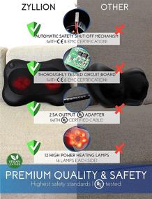 img 3 attached to Zyllion Shiatsu Back Neck Massager Wellness & Relaxation