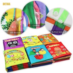 img 2 attached to 📚 Teytoy Моя первая мягкая книга: 6шт безопасные тканевые книги для младенцев, идеальные образовательные игрушки для младенцев, малышей и детей - идеальный подарок на бэби-душ! (Новая версия)