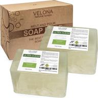🧼 10 lb - transparent ultra clear glycerin soap base by velona | sls/sles free | melt and pour | natural bar for soap making with superior results logo