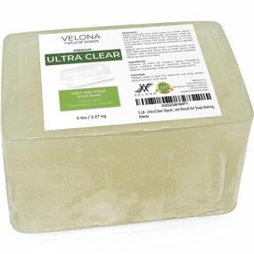 img 1 attached to 🧼 10 LB - Transparent Ultra Clear Glycerin Soap Base by Velona | SLS/SLES Free | Melt and Pour | Natural Bar for Soap Making with Superior Results