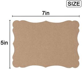 img 3 attached to 💌 50 Pack Blank Kraft Cards: Thick Paper Brown Greeting Cards for DIY Crafts, Gift Cards, Menus, Baby Shower & Wedding Invitations (5x7IN, Kraft Color)