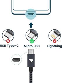 img 3 attached to 🔌 RAMPOW Braided Charging Cable for Motorola Devices