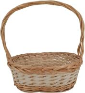 brown willow decorative storage basket by wald imports: enhancing organization with style logo