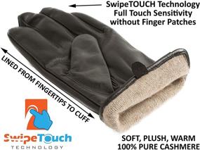 img 1 attached to Touchscreen Cashmere Leather CANDOR CLASS Men's Accessories in Gloves & Mittens