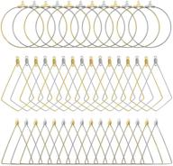 120-piece beading hoop earrings set for jewelry making - round, triangle, rhombus geometric earring hoops in gold and white k - bulk jewelry making supplies for diy crafts logo