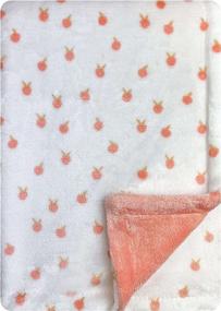 img 1 attached to Contemporary Baby Minky Blankets: Peach Plush Stroller Blanket ideal for Warmth and Comfort for Baby Girls