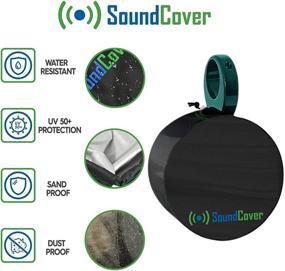 img 2 attached to 🔈 XL Black Marine Wakeboard Tower Pod Speaker Covers for Large Round Boat Speakers - Size: 14"H x 14"W x 12.8"D - Double-check Dimensions Prior to Ordering