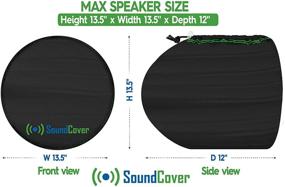 img 3 attached to 🔈 XL Black Marine Wakeboard Tower Pod Speaker Covers for Large Round Boat Speakers - Size: 14"H x 14"W x 12.8"D - Double-check Dimensions Prior to Ordering