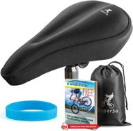 🚴 superso bike gel seat cushion cover: enhance your ride with a premium padded bike saddle for ultimate comfort! logo