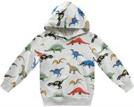 🦖 boys' clothing: hoodies with sleeve dinosaur pullover sweatshirts logo