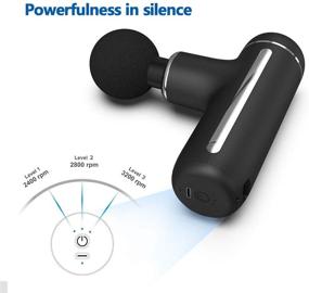 img 1 attached to 🔫 Portable Handheld Mini Massage Gun for Deep Tissue Percussion: Relieve Neck, Back, Foot, and Leg Pain with Power Bank Function and 4 Massage Heads