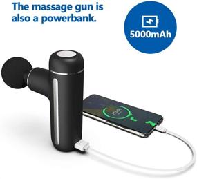 img 3 attached to 🔫 Portable Handheld Mini Massage Gun for Deep Tissue Percussion: Relieve Neck, Back, Foot, and Leg Pain with Power Bank Function and 4 Massage Heads