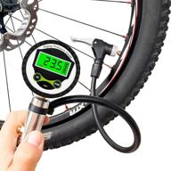 high-precision digital bike tire inflator gauge - auto-select valve type (presta and schrader) for air compressor tool logo